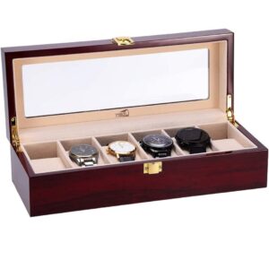 Solid wood watch storage Box