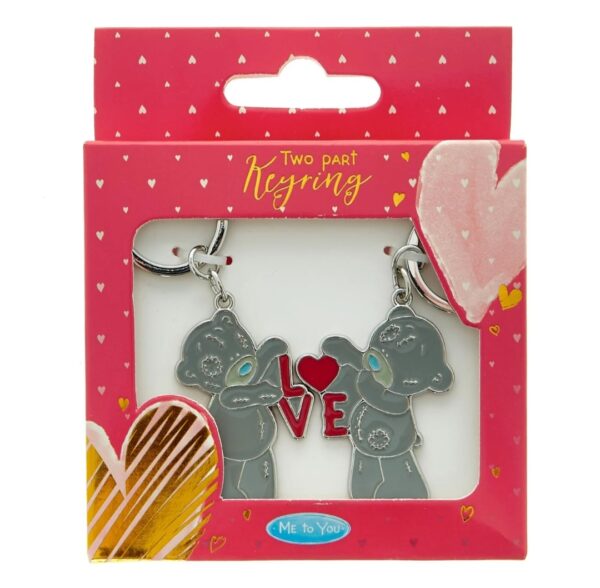 Two part key ring, me to you