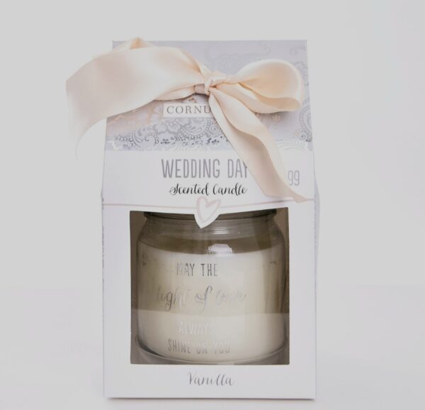 Wedding day scented candle