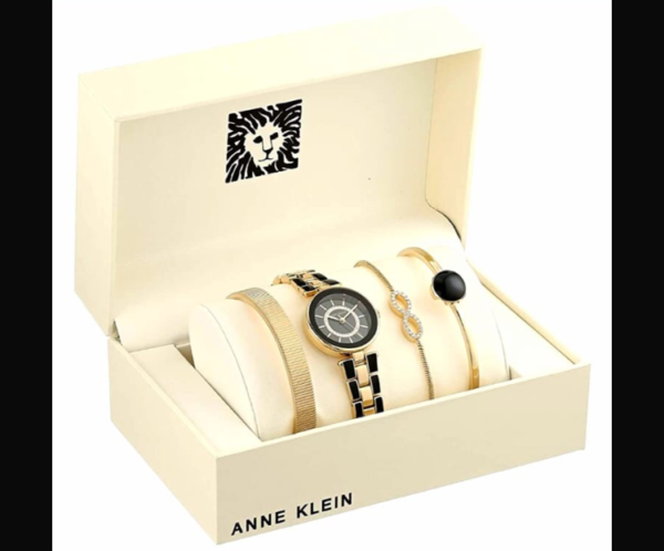 Anne klein Quartz Black Dial Ladies Watch and Bracelet Set - Image 2