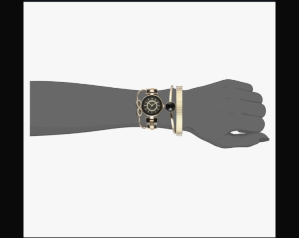 Anne klein Quartz Black Dial Ladies Watch and Bracelet Set - Image 3