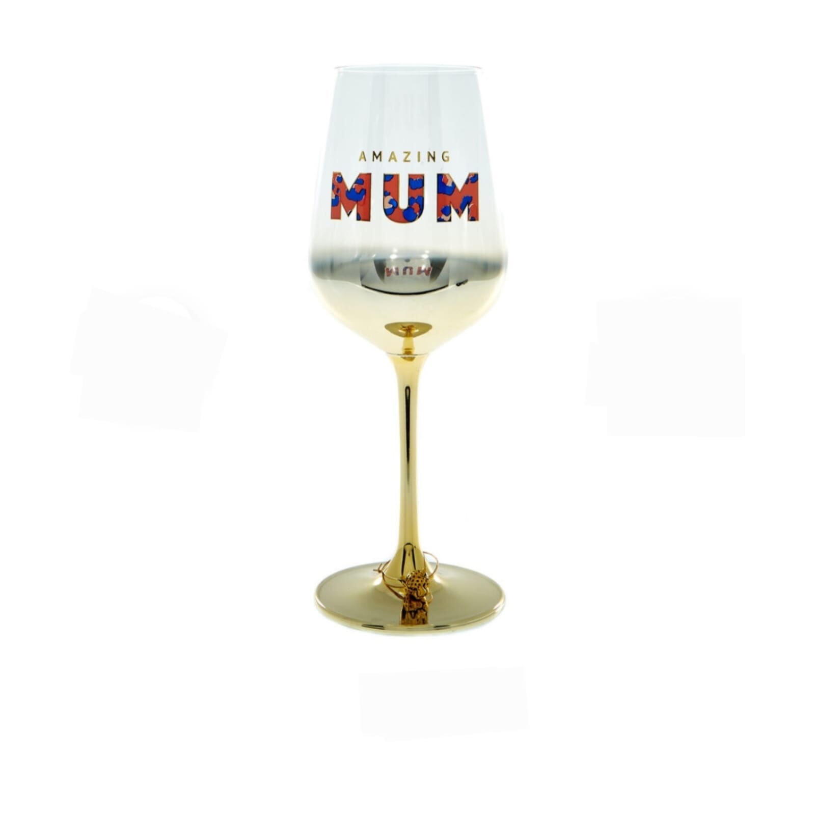 Amazing Mum Animal Print Wine Glass