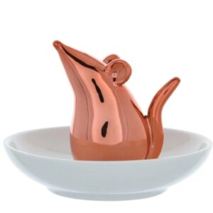Mouse Trinket Dish Rose Gold Electroplated