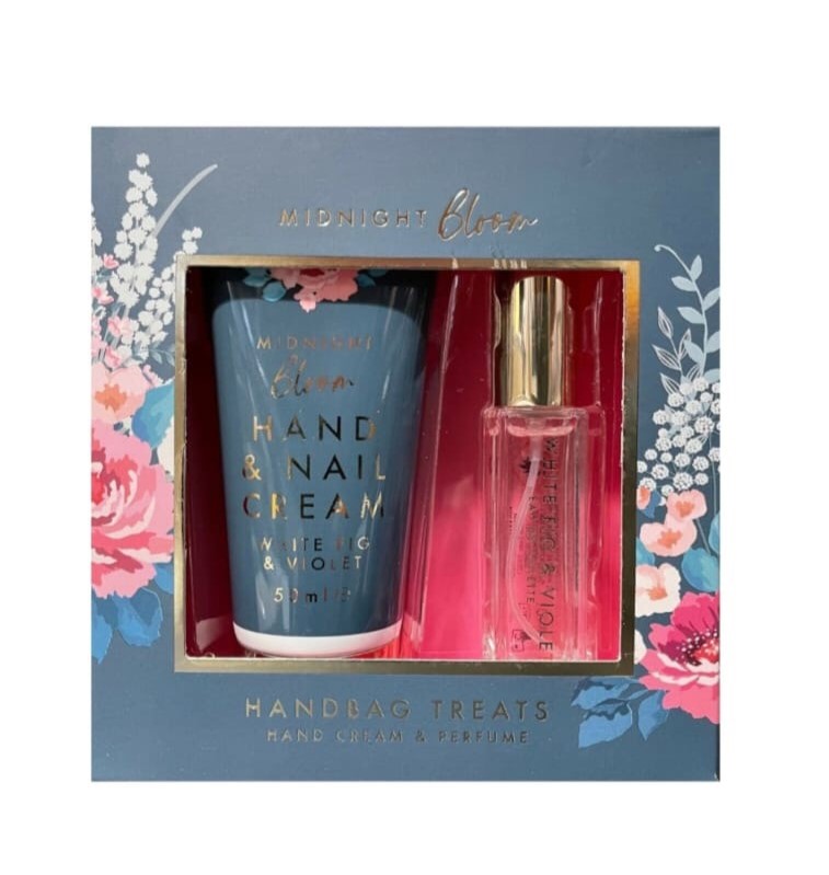 Midnight Bloom Hand & Nail Cream with Mini Perfume Set