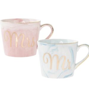 Mr. & Mrs. Fine China Mugs