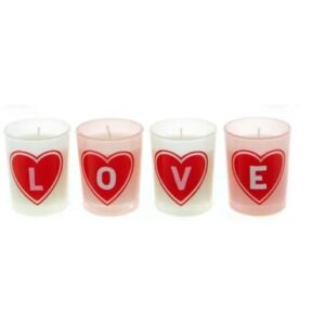 Love Bites Set of 4 Vanilla Scented Candles