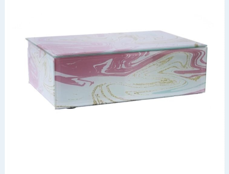 A La Mode Glass Jewelry Box