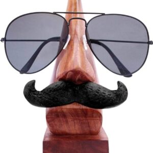 Wooden Spectacle Holder With Moustache