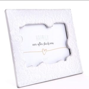 Happily Ever After Ceramic Floral Design Photo Frame