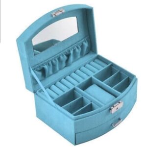 Large Vanity Case Jewelry Box with Compartment