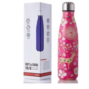 Patterned Stainless Steel Vacuum Flask/Water Bottle