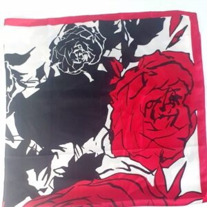 Floral Patterned Silk Scarf