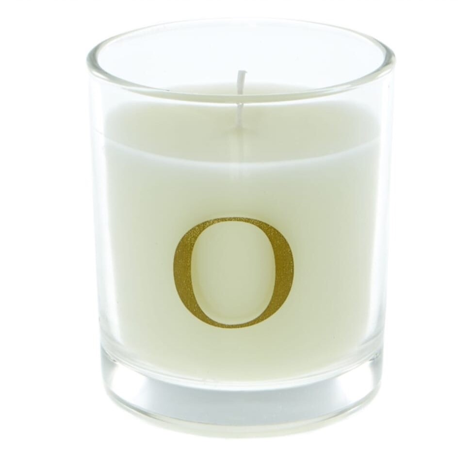 Letter O Warm Cashmere Scented Candle